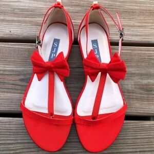 SJP Sarah Jessica Parker Tots Grosgrain Dress Sandal EUC